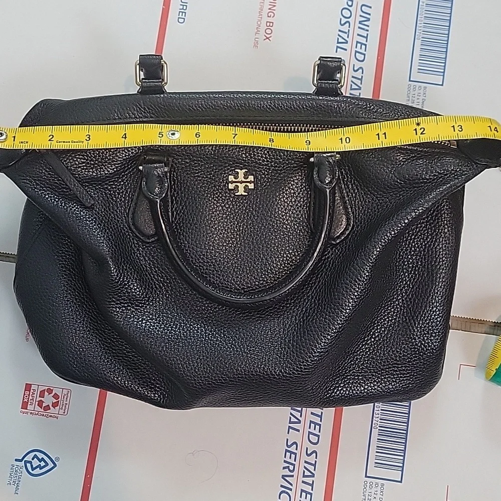 Tory Burch Carter Satchel black leather bag